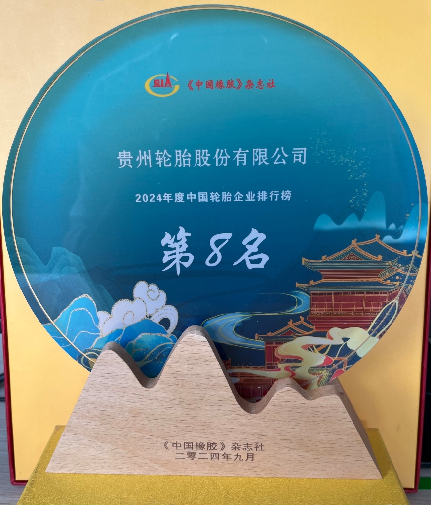 2024年（nián）度中國輪胎企業排行榜第8名